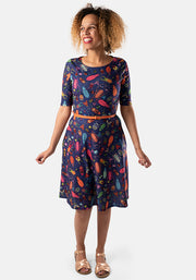 Pru Patterned Beetle Print Dress