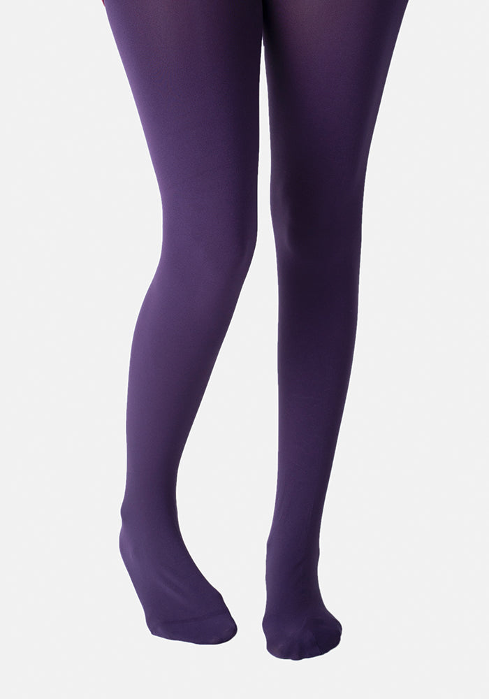 Second angle of Premium 80 Denier Tights Purple