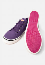 Purple Canvas Pumps