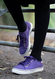 Purple Canvas Pumps