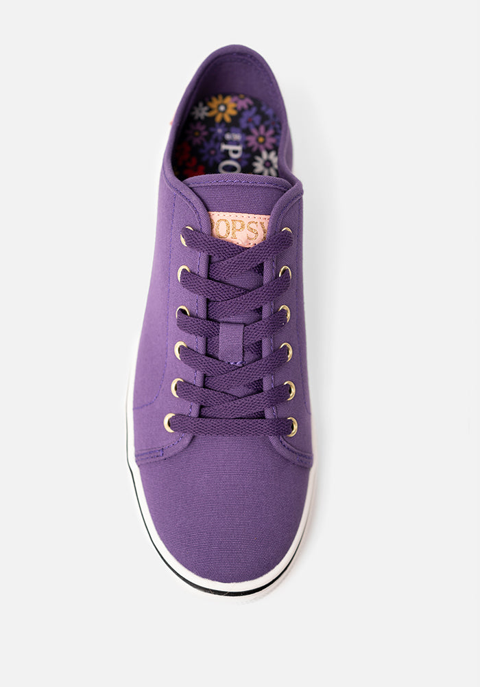 Purple Canvas Pumps