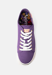 Purple Canvas Pumps