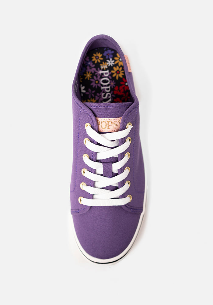 Purple Canvas Pumps