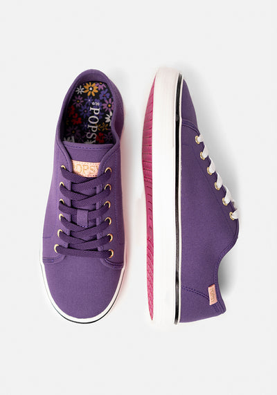 Purple Canvas Pumps