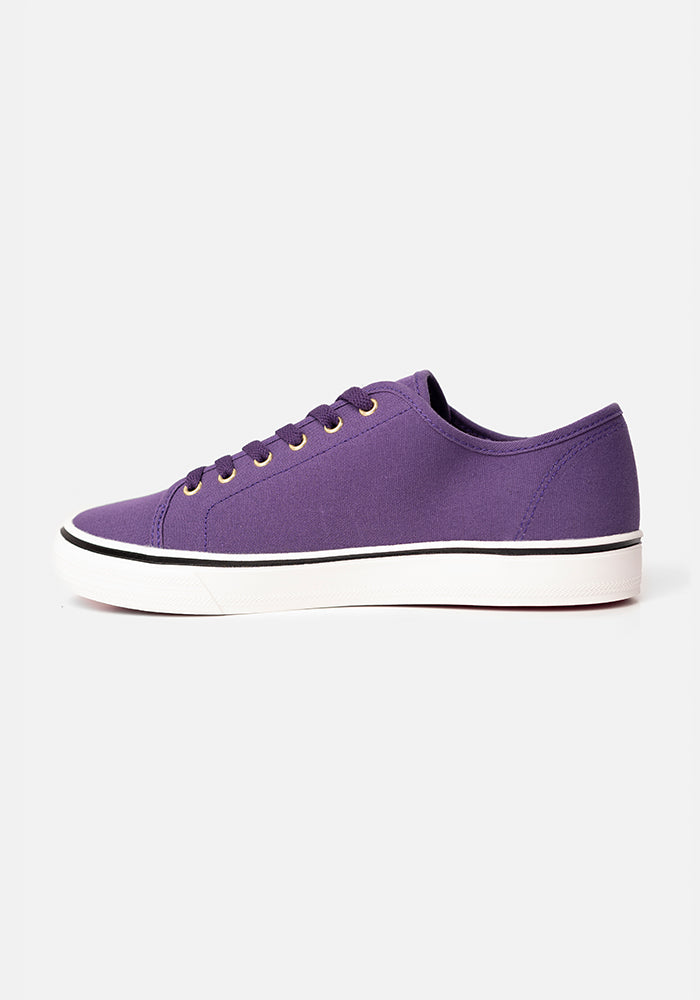 Purple Canvas Pumps