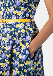 Evelyn Daffodil & Crocus Print Dress