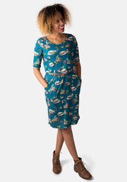 Quilenore Hedgehog Print Dress