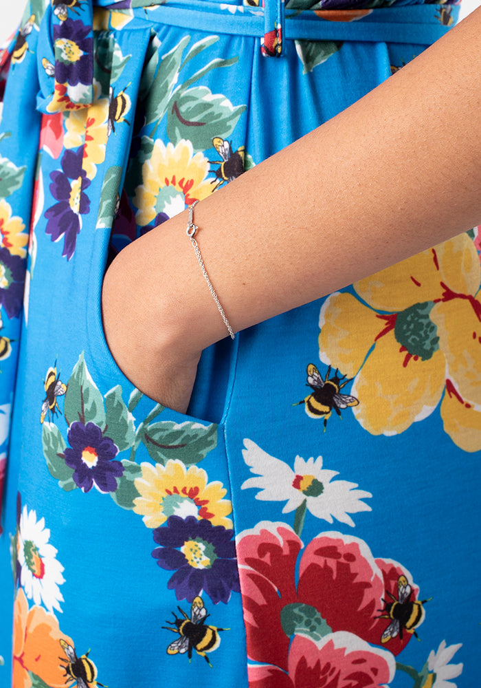 Rachelle Floral & Bee Print Maxi Dress