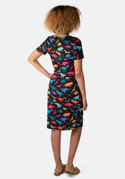 Raff Dinosaur Print Dress