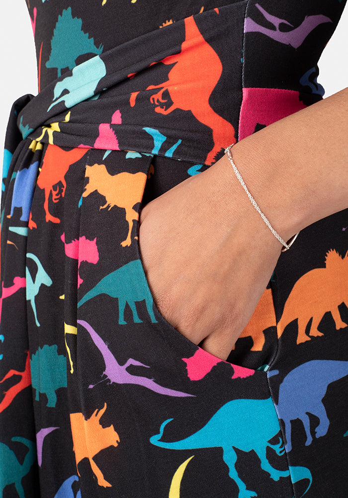 Raff Dinosaur Print Dress