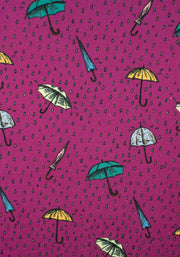 April Purple Umbrella Print Dress