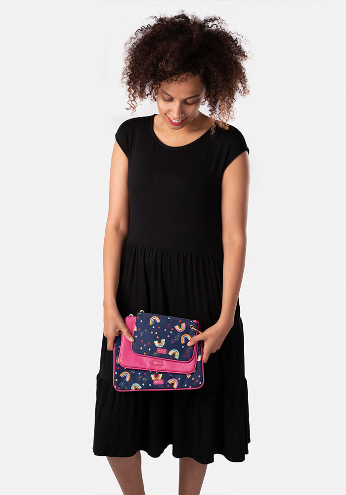 3 Piece Rainbow Print Multi Use Bags