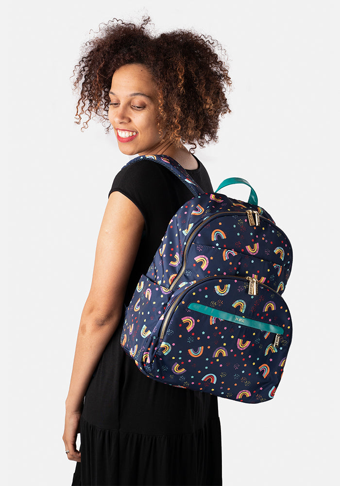 Navy Rainbow Rucksack