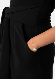 Raven Black Tie Front Dress