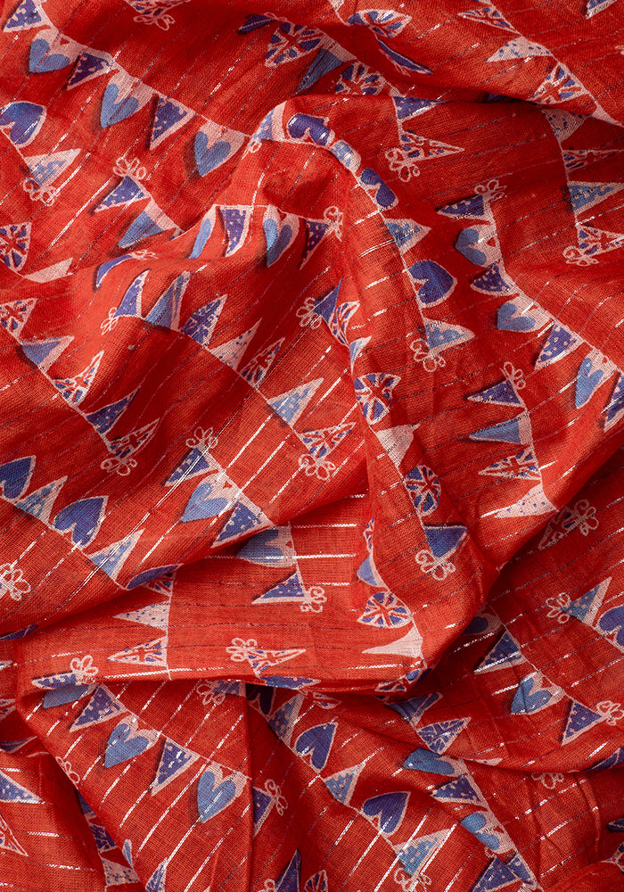 Red Bunting Print Scarf