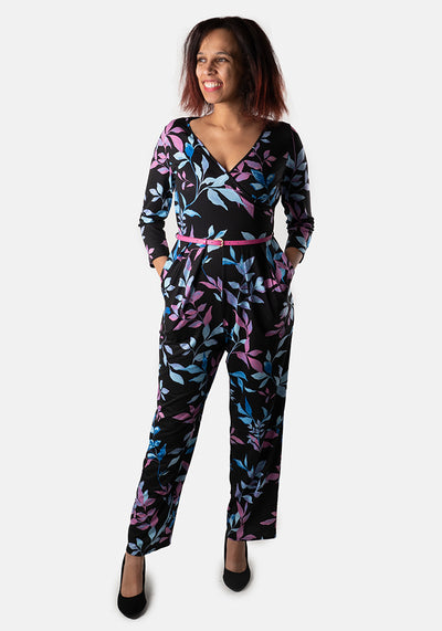 Renata Trailing Leaf Straight Leg Jumpsuit