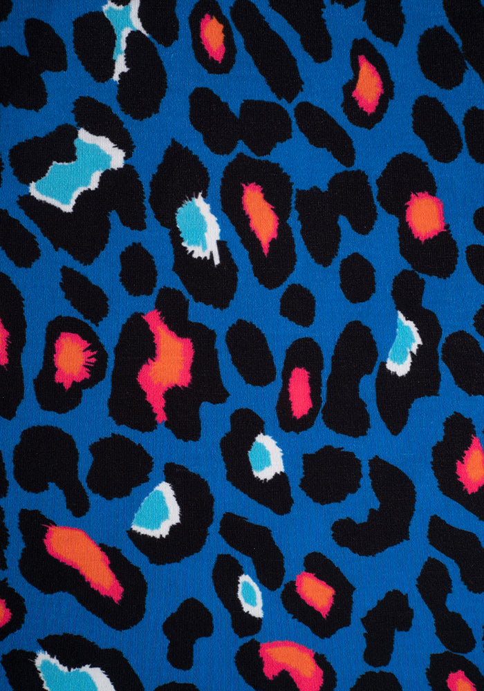 Rhia Cobalt Animal Print Dress