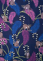 Ringo Purple Lemur Print Dress