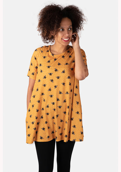 Rob-Bee Bumble Bee Print Tunic