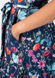 Rosebay Butterfly Meadow Print Midi Dress