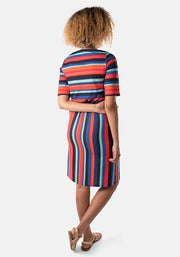 Rosina Watercolour Stripe Print Dress