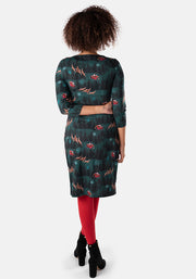 Rudolph Santas Sleigh Print Dress