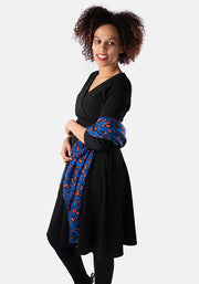 Blue Animal Heart Print Scarf