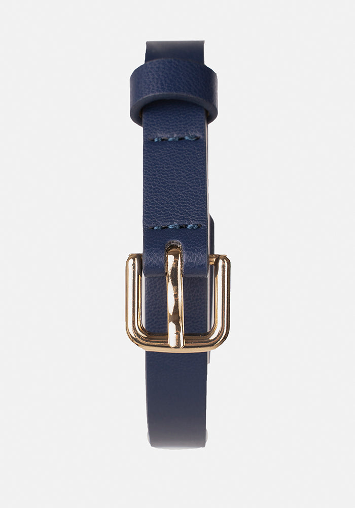 Front view of Navy Statement PU Belt