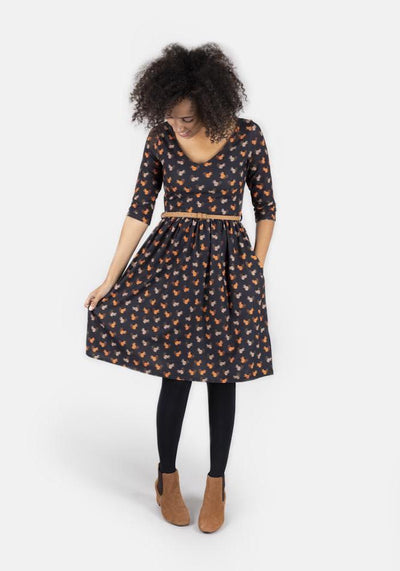 Sadie Squirrel Print Dress