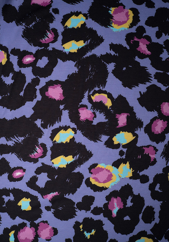 Rashida Lilac Animal Print Midi Dress