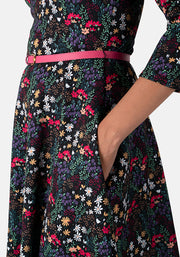 Samantha Black & Pink Floral Dress
