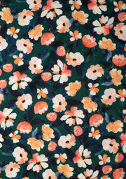 Sandy Green Ditsy Floral Print Midi Dress