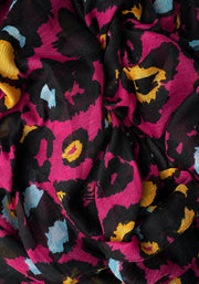Pink Animal Print Scarf