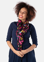Pink Animal Print Scarf