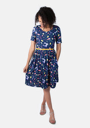 Lorna Sewing Print Dress