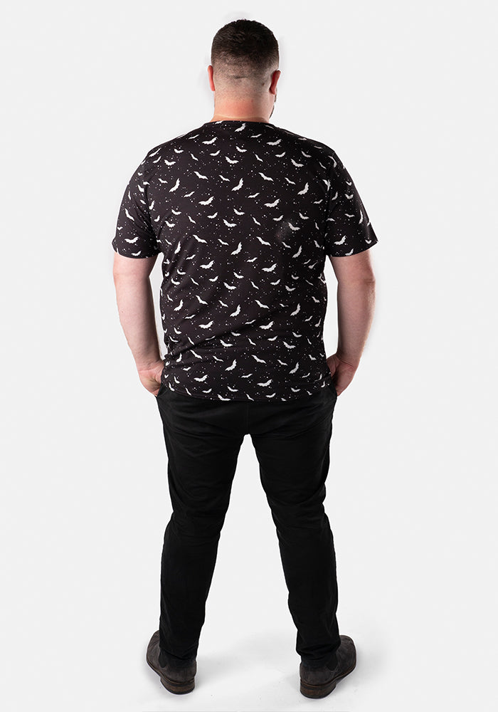 Shadow Flying Bat Print Unisex Adults T-Shirt