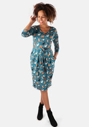 Sheba Playful Cats Print Dress