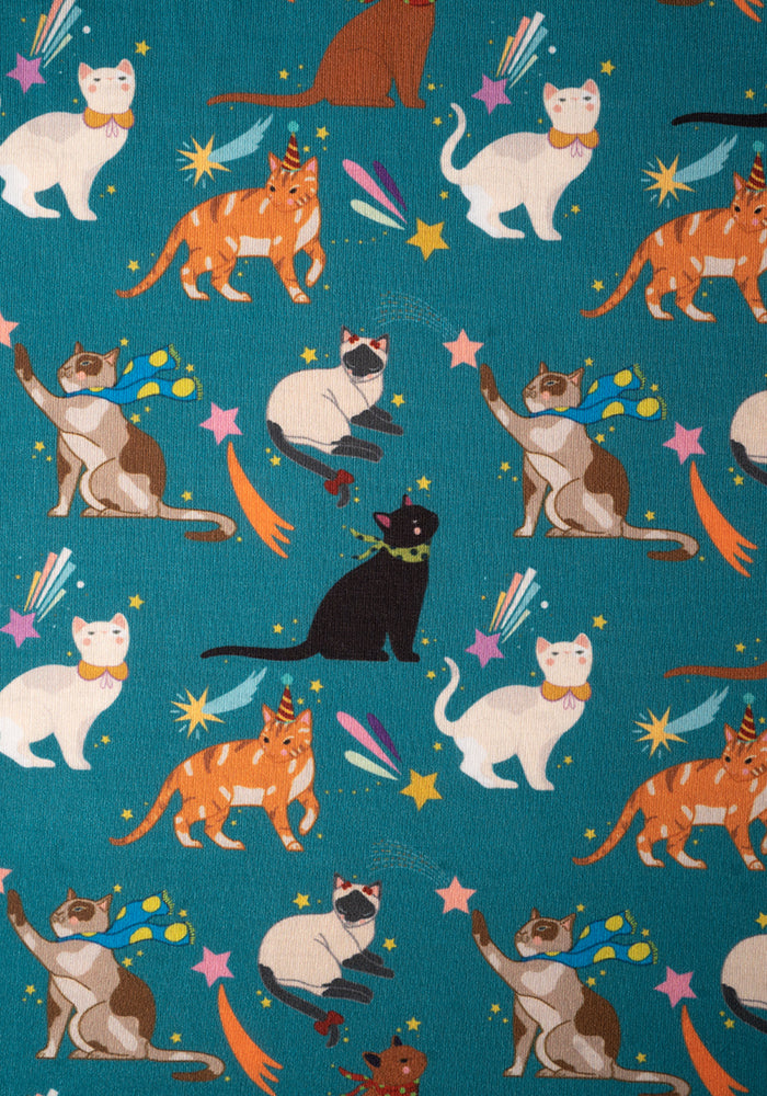 Sheba Playful Cats Print Dress