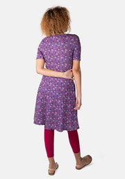 Sinead Purple 80's Print Dress