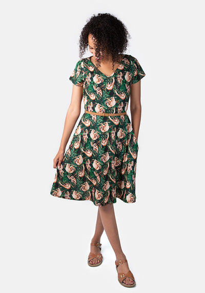 Sue Sloth Print Dress