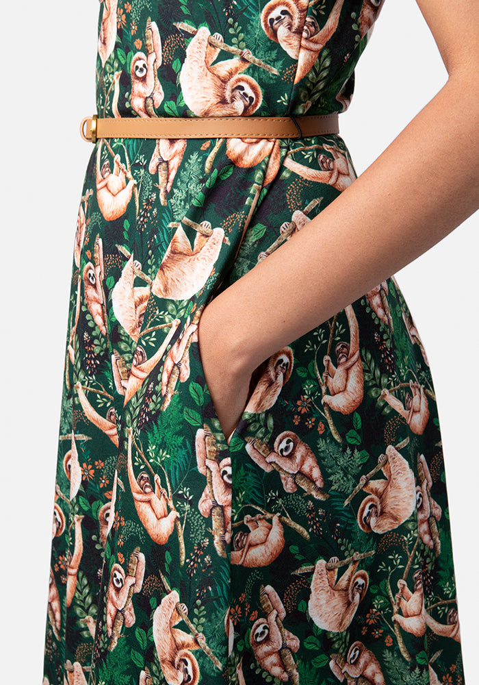 Sue Sloth Print Dress