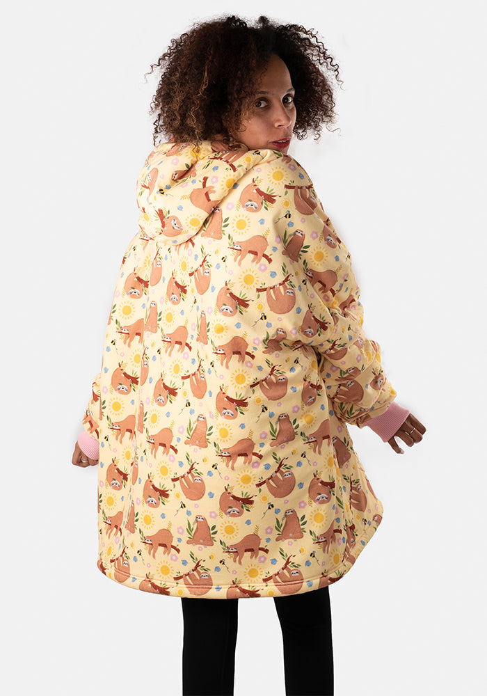 Popsy Pop-On Oversize Sloth Print Hoodie