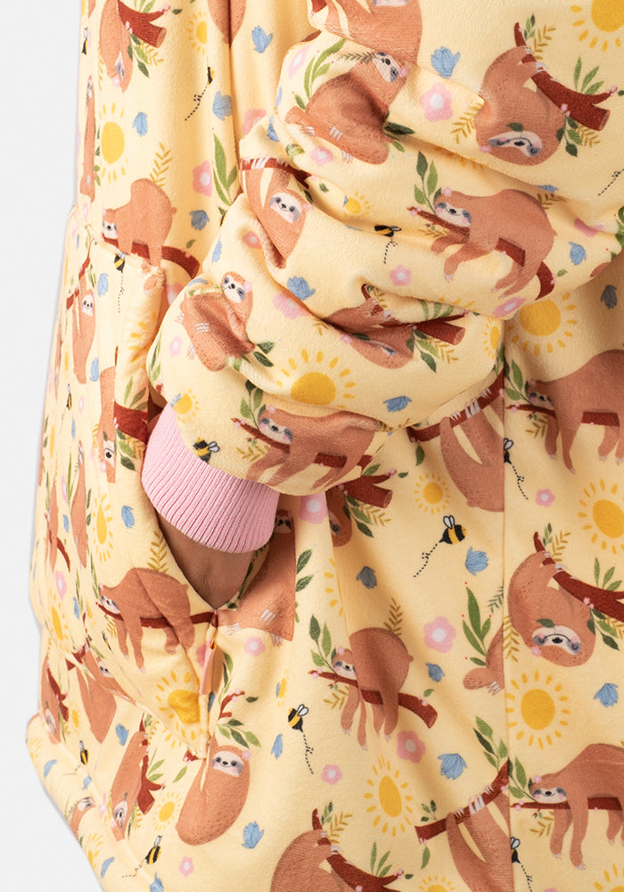 Popsy Pop-On Oversize Sloth Print Hoodie