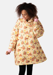 Popsy Pop-On Oversize Sloth Print Hoodie