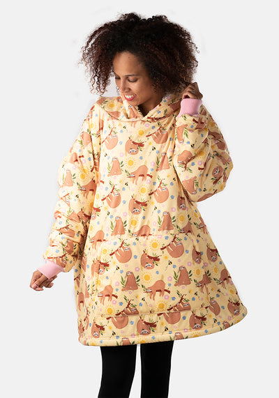 Popsy Pop-On Oversize Sloth Print Hoodie