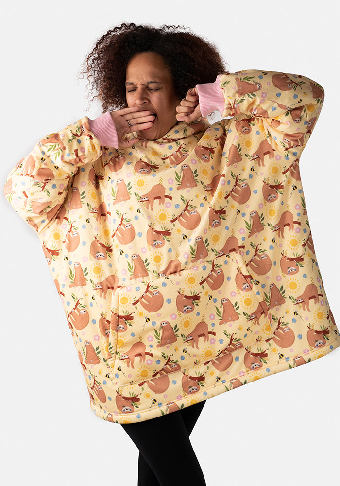 Popsy Pop-On Oversize Sloth Print Hoodie