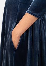 Rayne Blue Velvet Dress