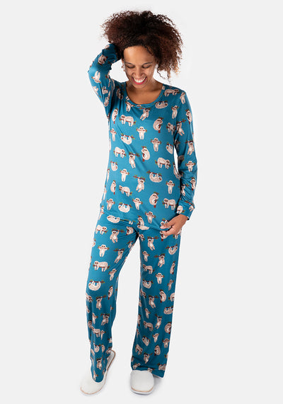Sonny Sleepy Sloth Print Pyjama Set