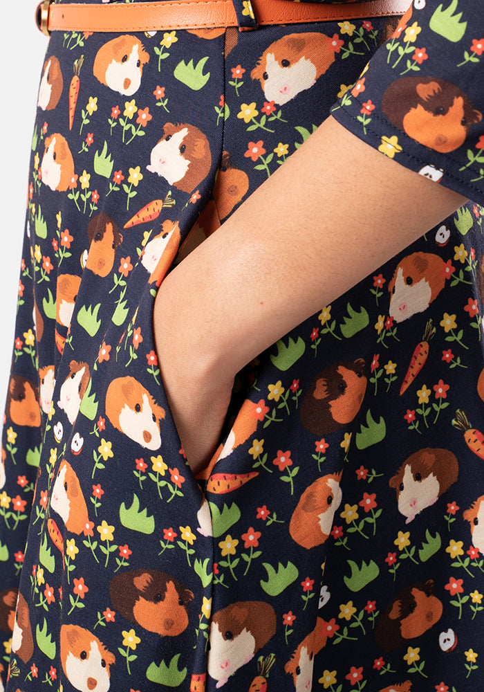 Squeak Guinea Pigs Print Dress