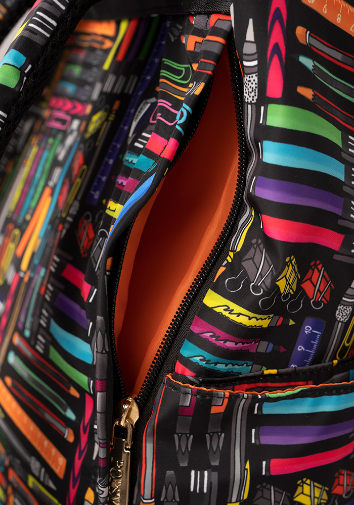 Stationery Print Rucksack